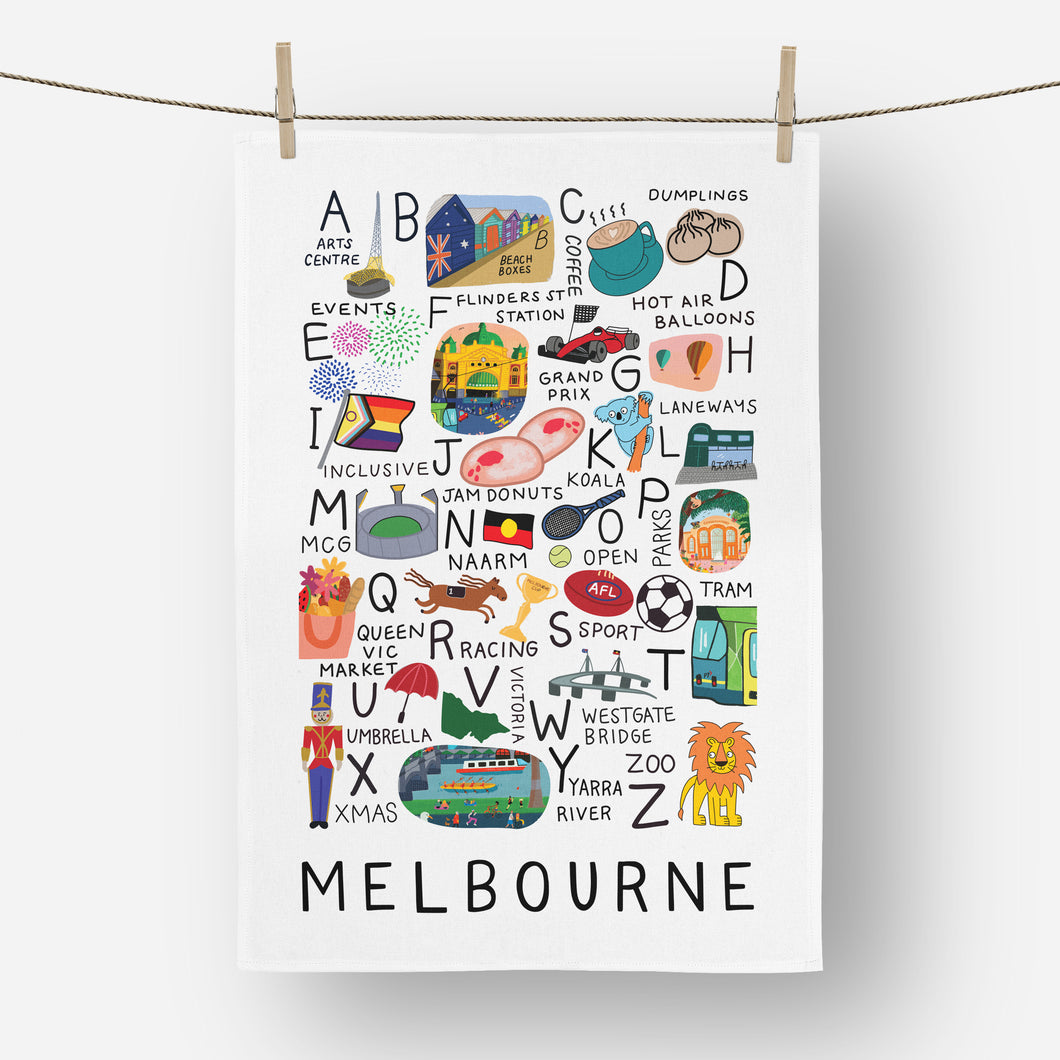 A-Z Melbourne Tea Towel