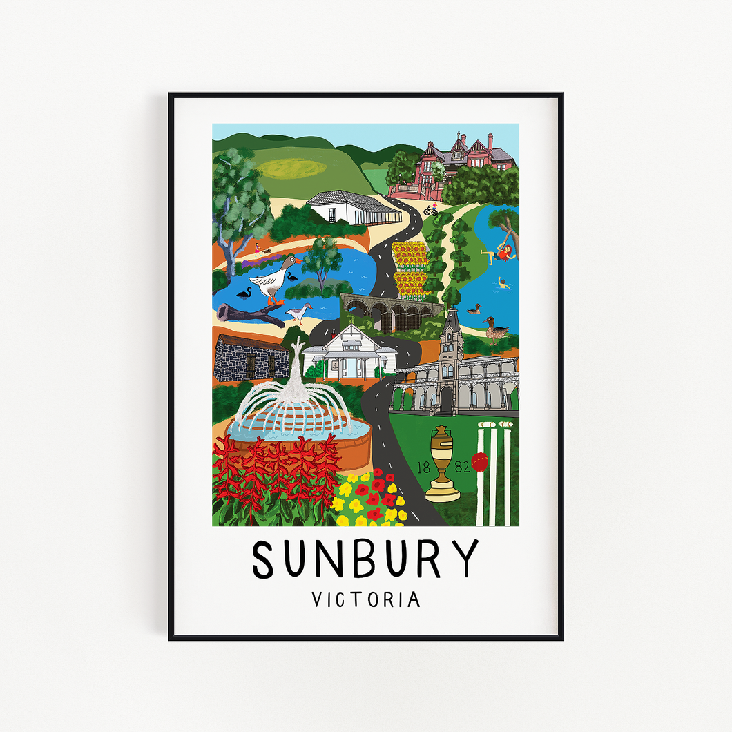 Sunbury - Country Victoria Towns Art Series - Wall Art Print